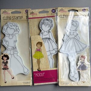 3 Julie Nutting Cling Stamps Chiara Candie and Abby Prima Lot